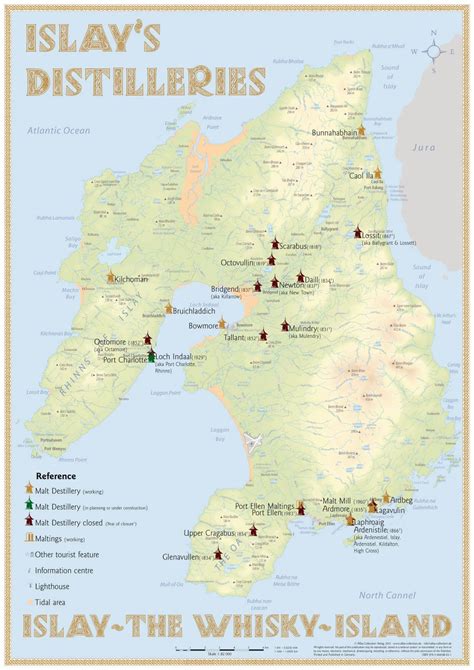 islay distillery map